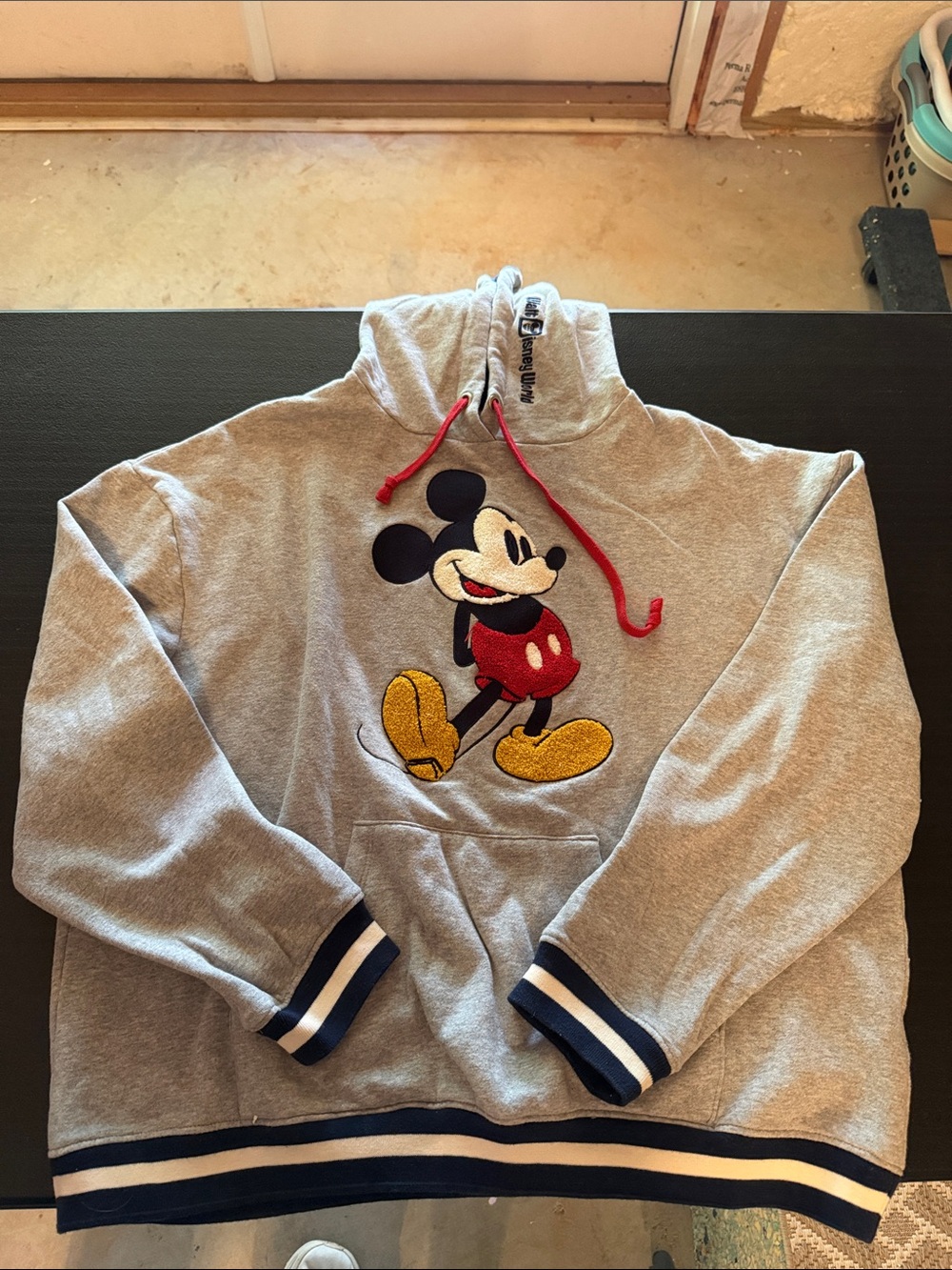 Gray Mickey Mouse Graphic Hoodie Sweatshirt